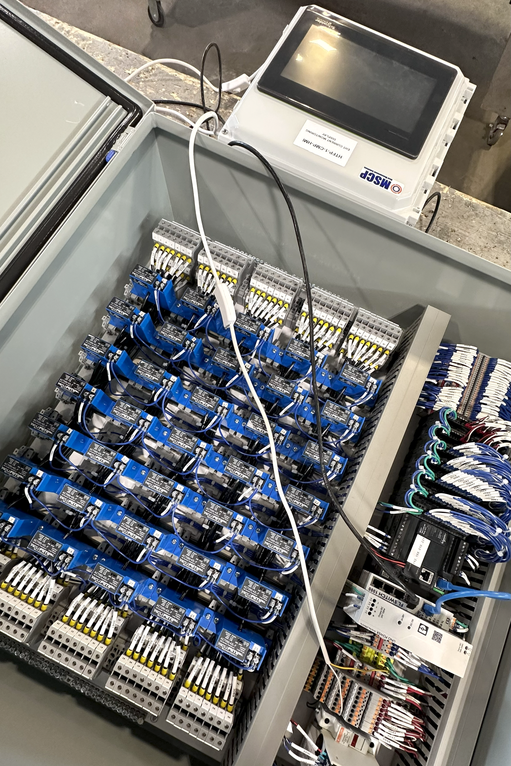 heat trace control panel in fabrication