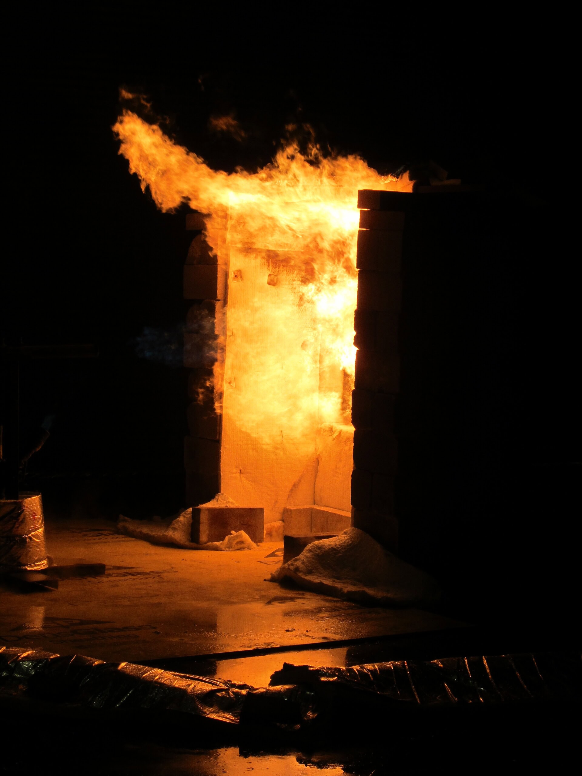 Monokote fireproofing flame test